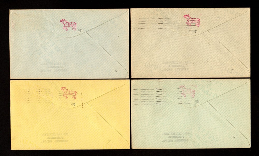 FDC: Scott #644 2c Burgoyne 1927 - (4) Gorham Cachets