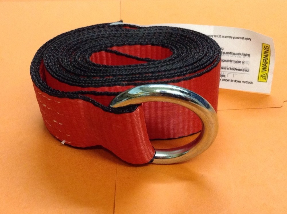 10FT Lasso Strap Wheel Lift Tie Down RED