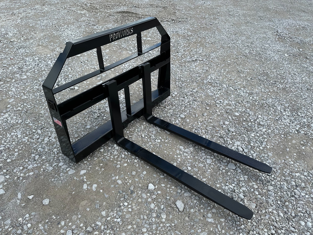 42" Long 2,200 lb  Capacity Pallet Forks Attachment Compact Tractor Quick Attach