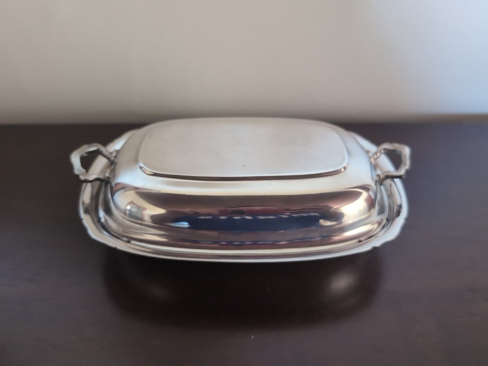 Reed & Barton Mayflower 5004 Silver Plate Covered Vegetable Dish Butter Dish
