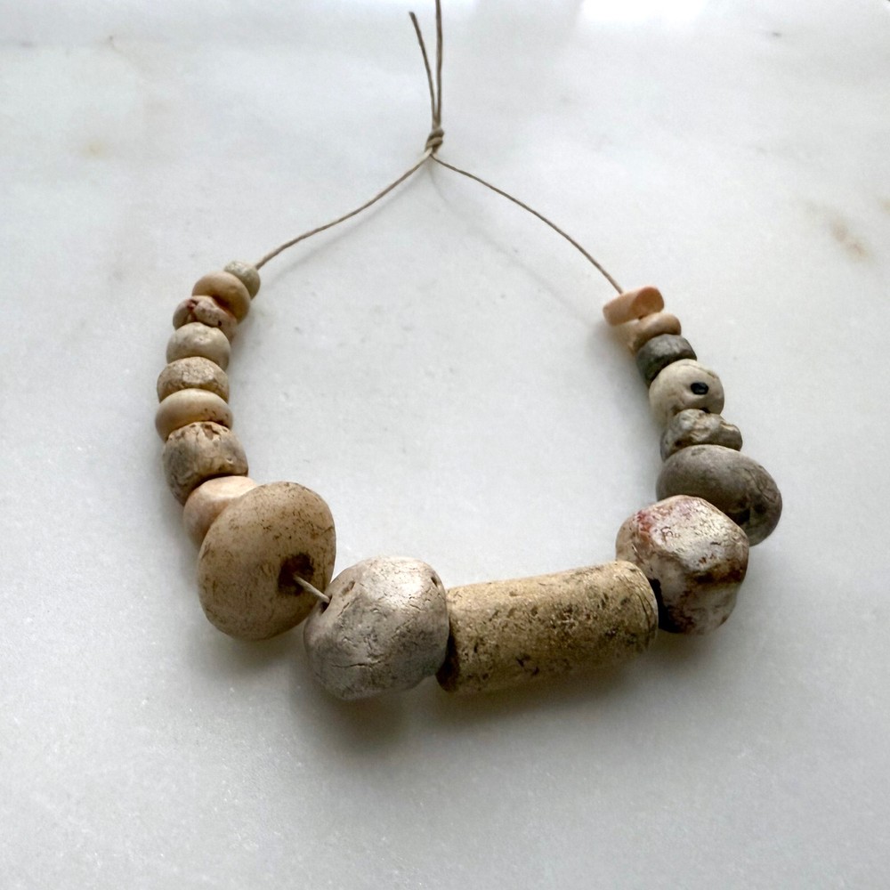 Ancient Djenne Quartz Stone Beads 18 beads