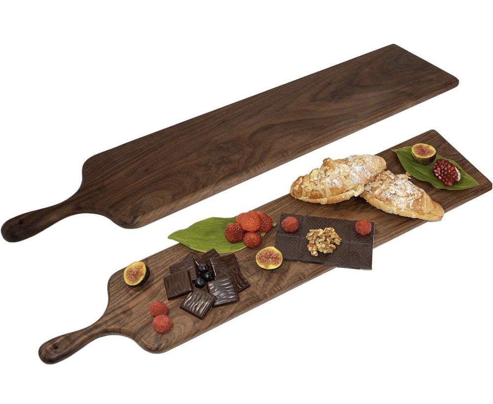 Walux Long Walnut Cheese Board/Charcuterie Board with Broken Handle