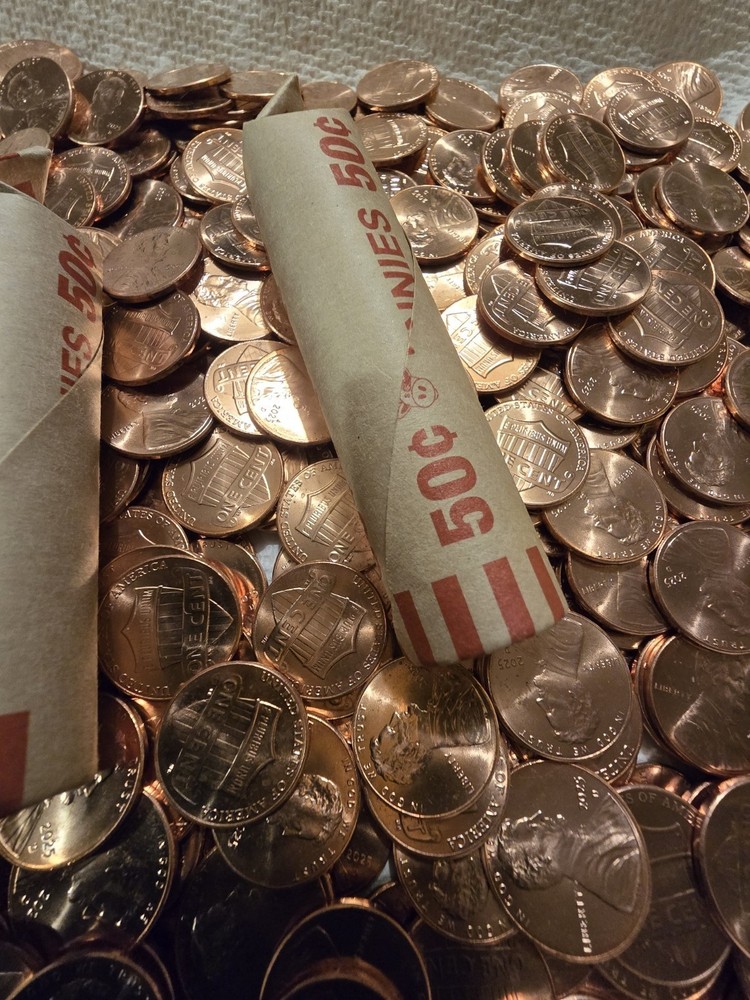 2025 D Lincoln Shield Cent Penny Rolls 2 ROLLS ***READ DESCRIPTION***