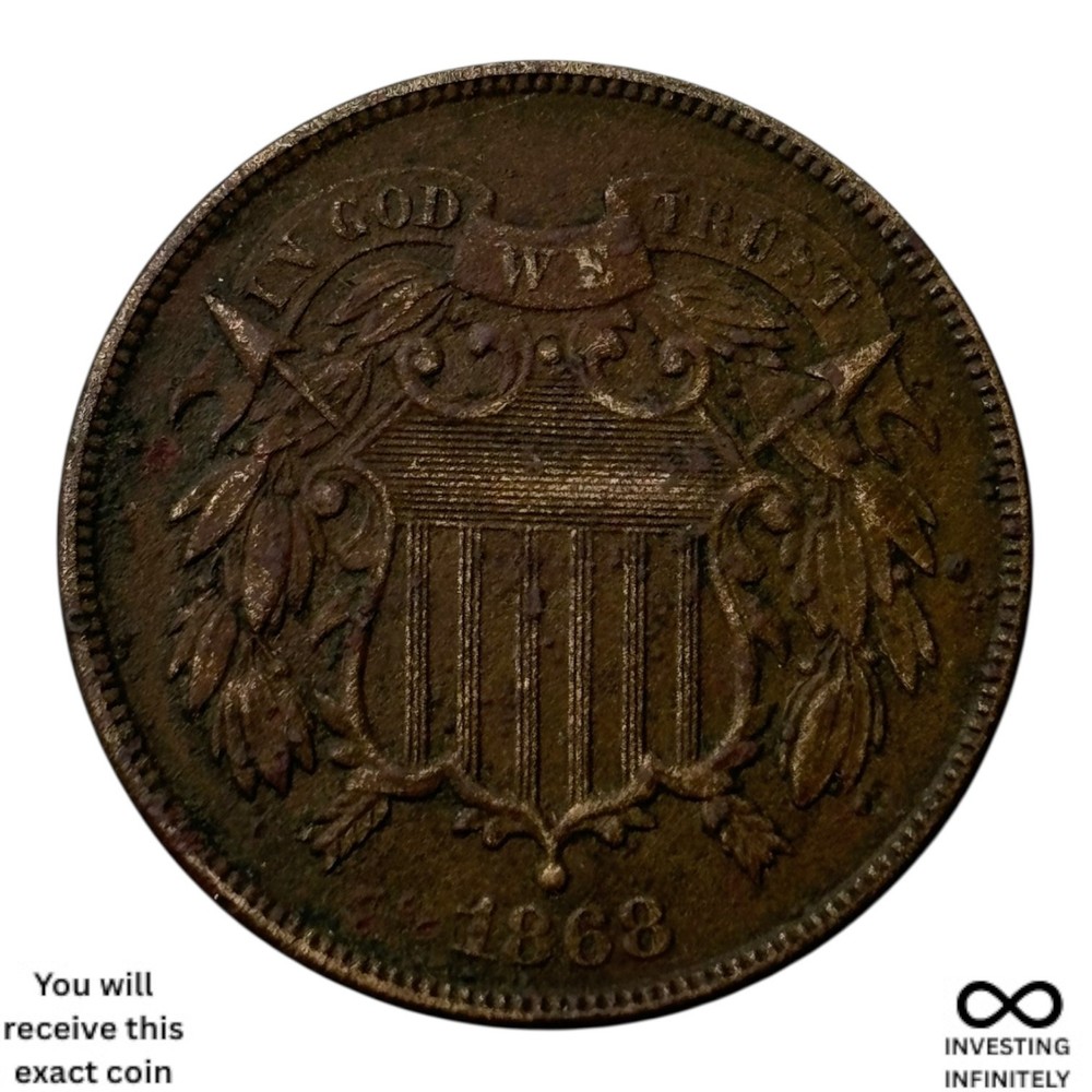 1868 2 Cent Piece X-1289