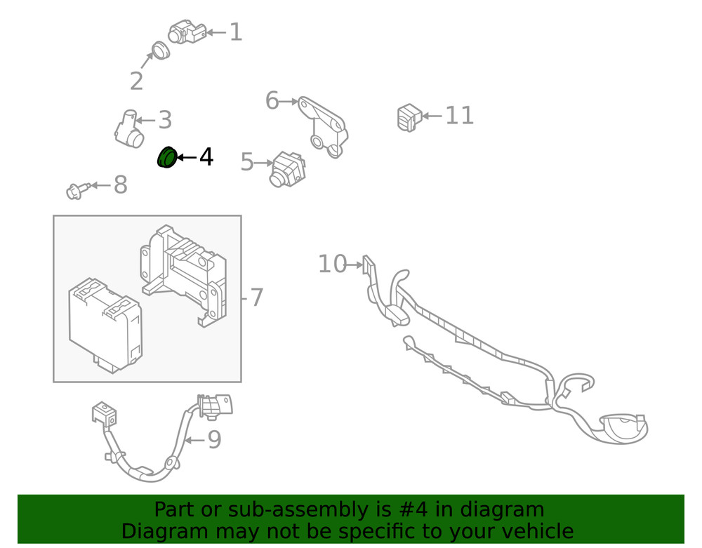 Genuine Land-Rover Auto Park Sensor Cap LR129281