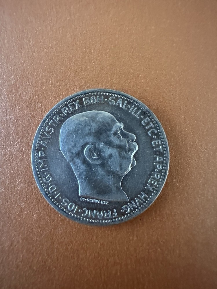 AUSTRIA EMPIRE 1 CORONA 1915 Silver