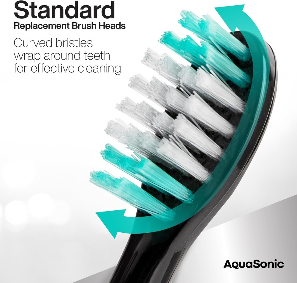 Soft Nylon Brush Heads - 8-Pack Compatible Replacement for Top Toothbrush Brands
