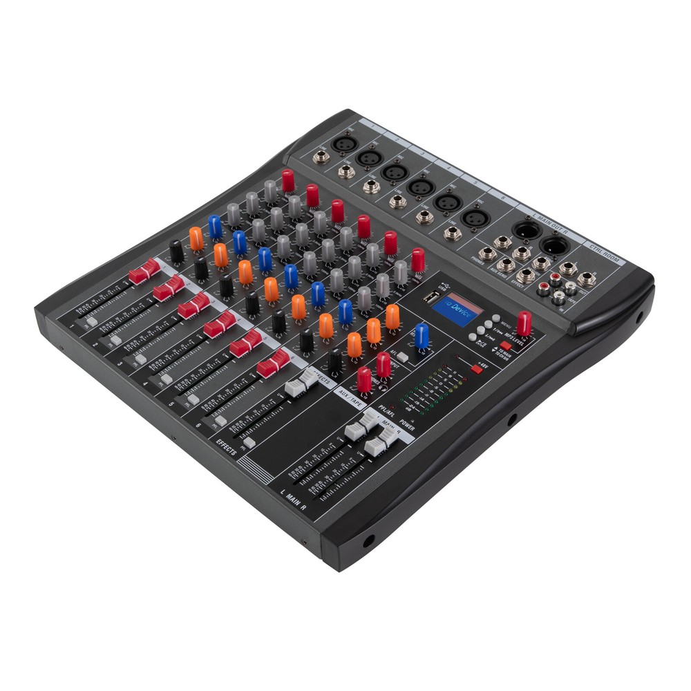 Professional Digital 6Channel Bluetooth Live Studio Audio Mixer Power Mixing USB