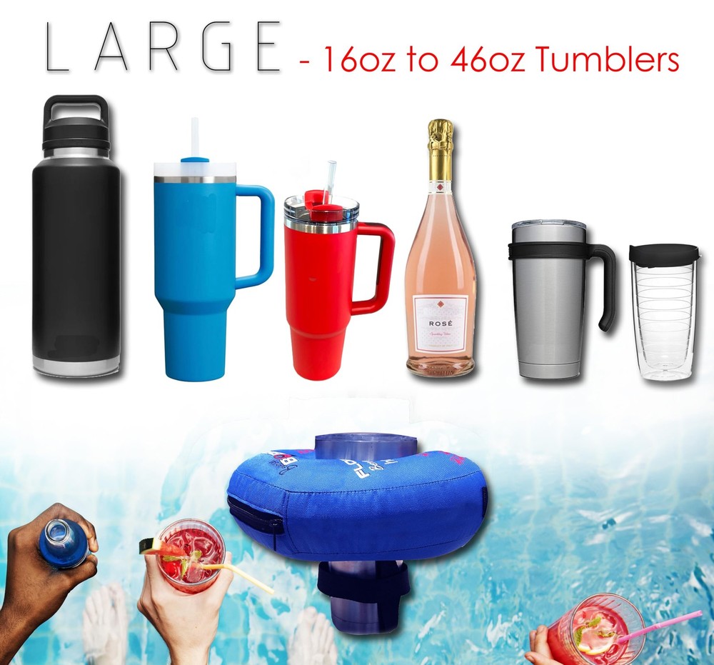 Human Bobber Inflatable Floating Drink Holder for Pool Drink Float bar float...