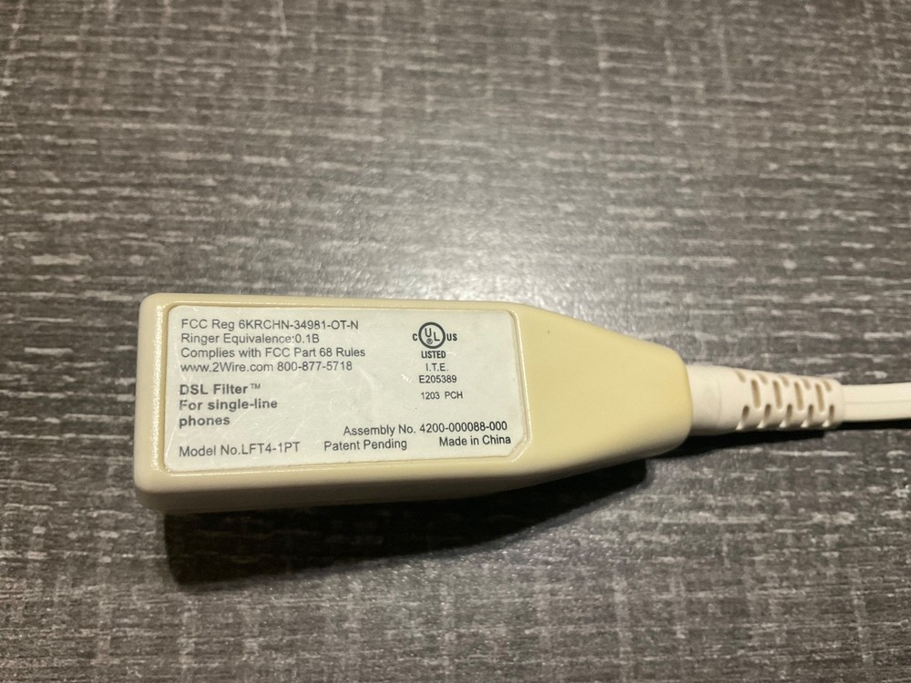 2 WIRE DSL Filter For Single Line Phones LFT 4-1PT