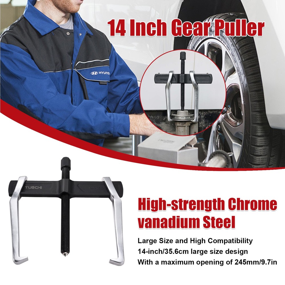 2 Jaw Gear Puller Adjustable Bearing Puller Gears Removal Tool 14 inch