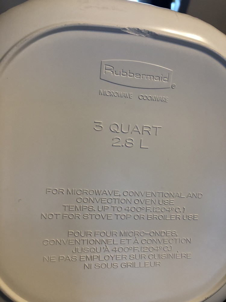 Vintage Rubbermaid Microwave Cookware 7 Pc Set Stackable Complete Beige
