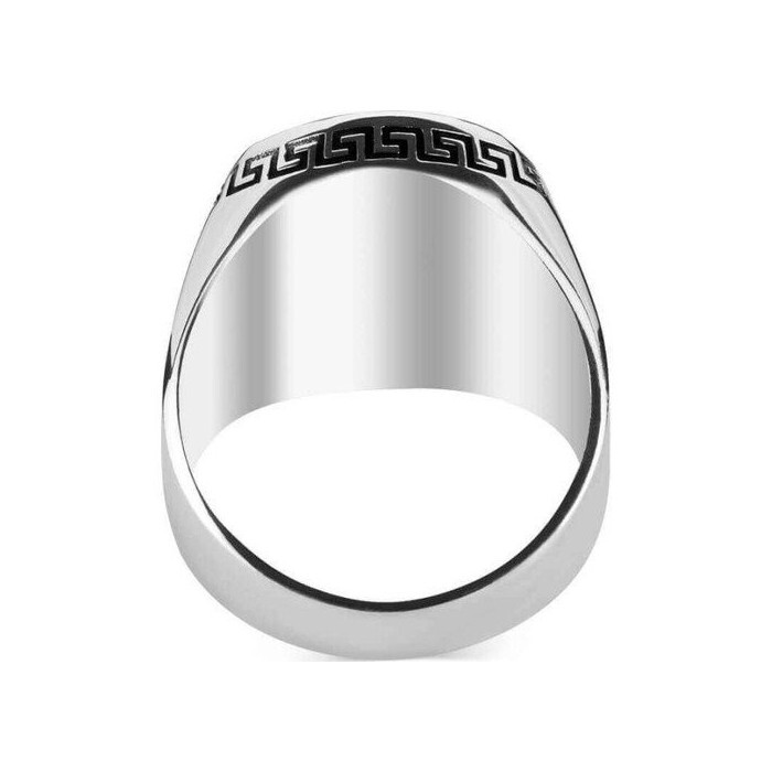 Solid 925 Sterling Silver Black Onyx Cabochon Men's Fine Handmade Ring