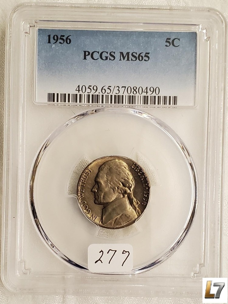 1956-D 5C Jefferson Nickel PCGS MS65