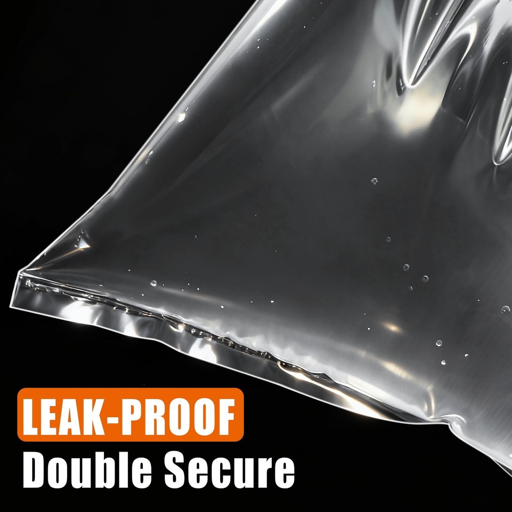 Aquarium Fish Bags, Leak Proof Poly 3 Mil Extra Small-Medium, Clear