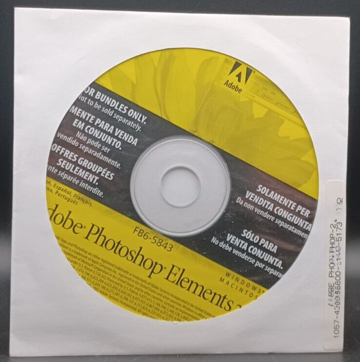 Adobe Photoshop Elements 2.0 Sealed CD
