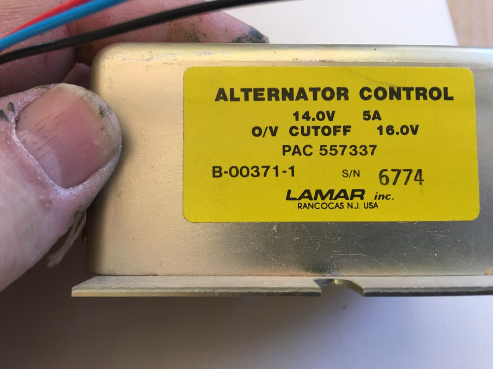 Alternator Control Lamar NOS PAC 557337