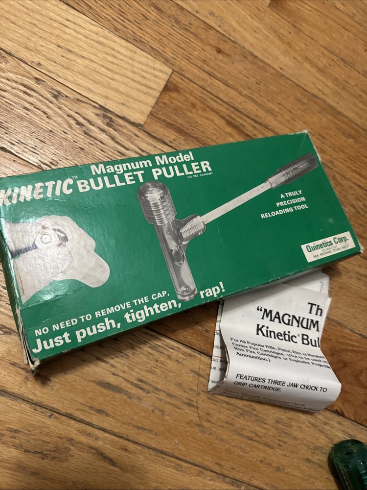 Quinetics Green Magnum Kinetic Bullet Puller Reloading Tool