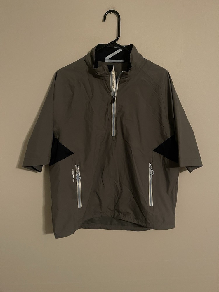 Zero Restriction Golf Short Sleeve 1/2 Half Zip Pullover Rain Jacket - Men's M
