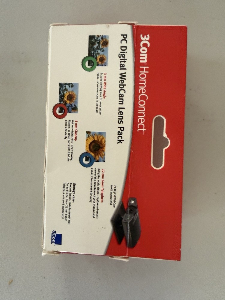 3Com HomeConnect PC Digital WebCam Lens Pack Multicolor Wide Angle Closeup Zoom