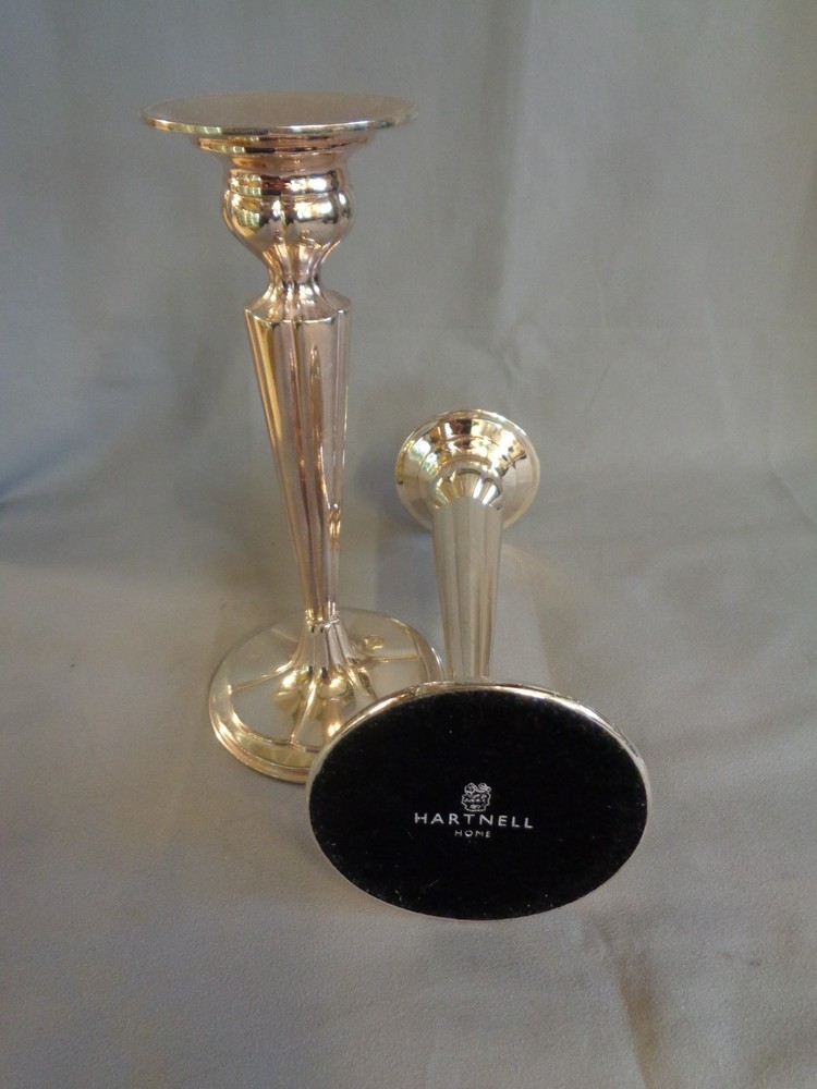 Pair 'Hartnell Home' Silver Plated Candlesticks