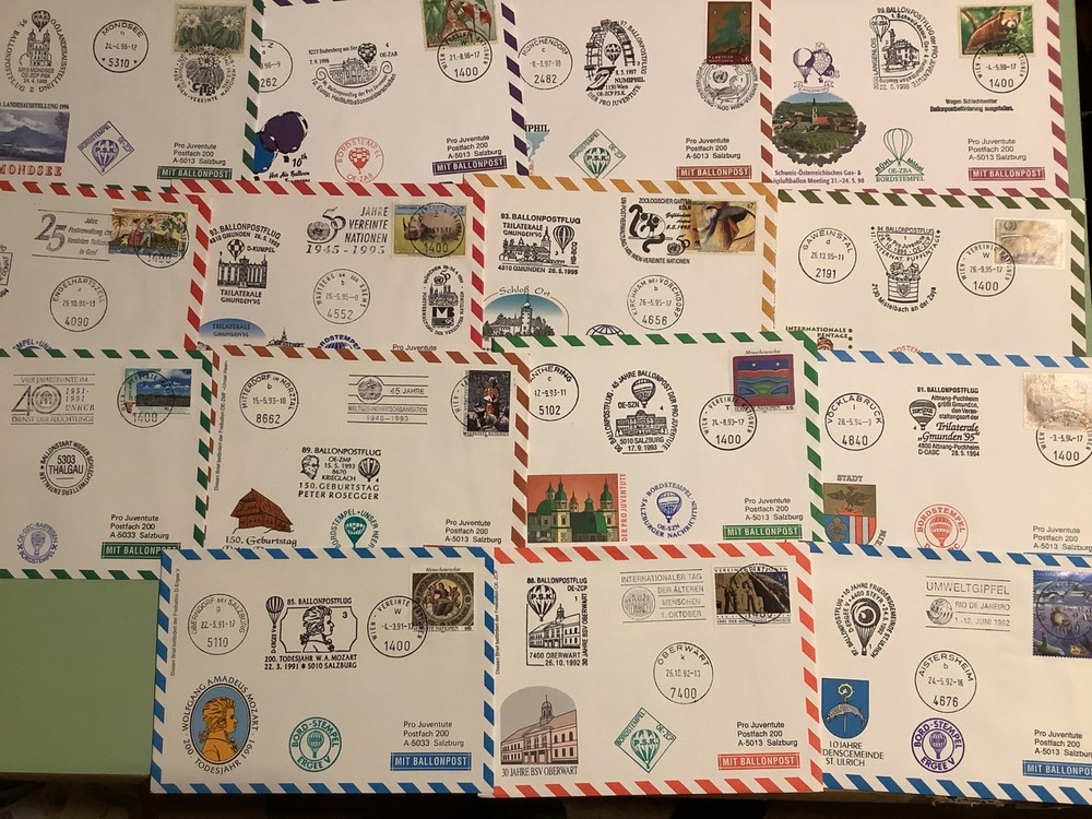 United Nations Airship Balloon post covers 15  items Ref A1091