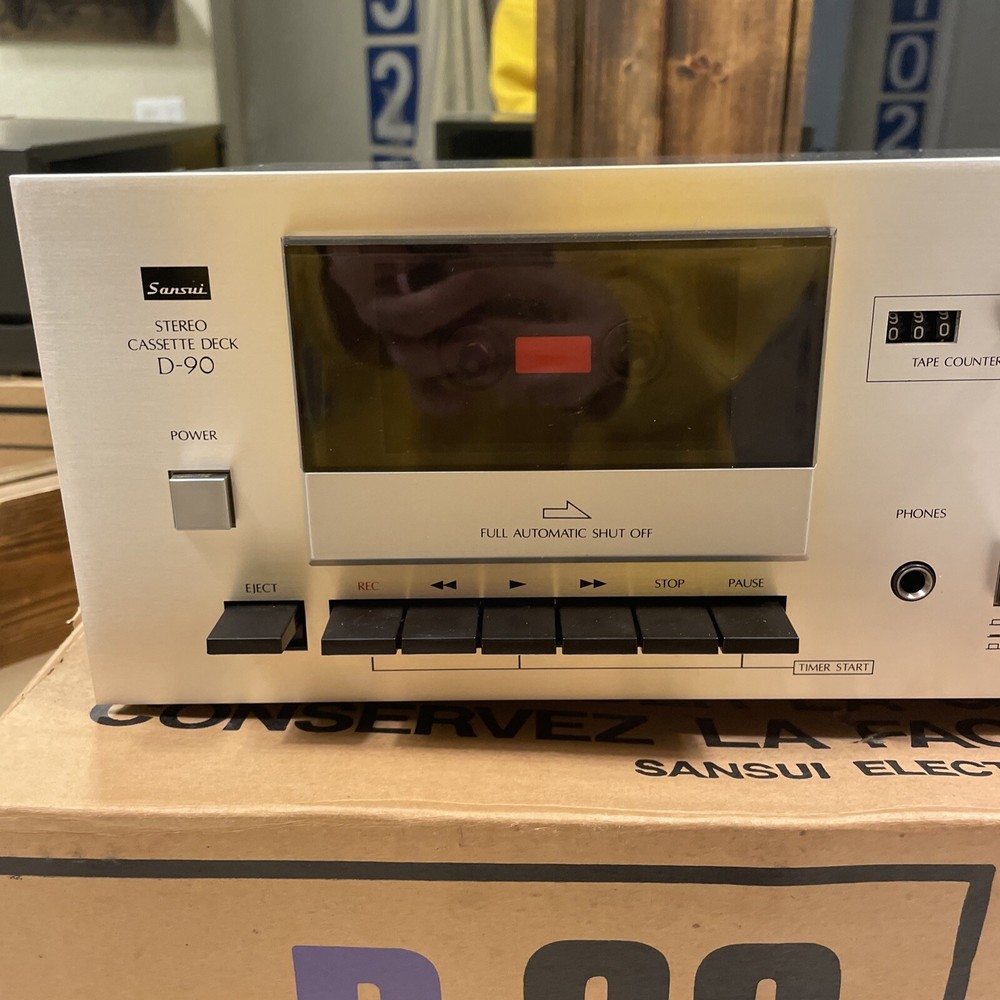 Sansui D-90 Cassette Deck with Original Box & Manual