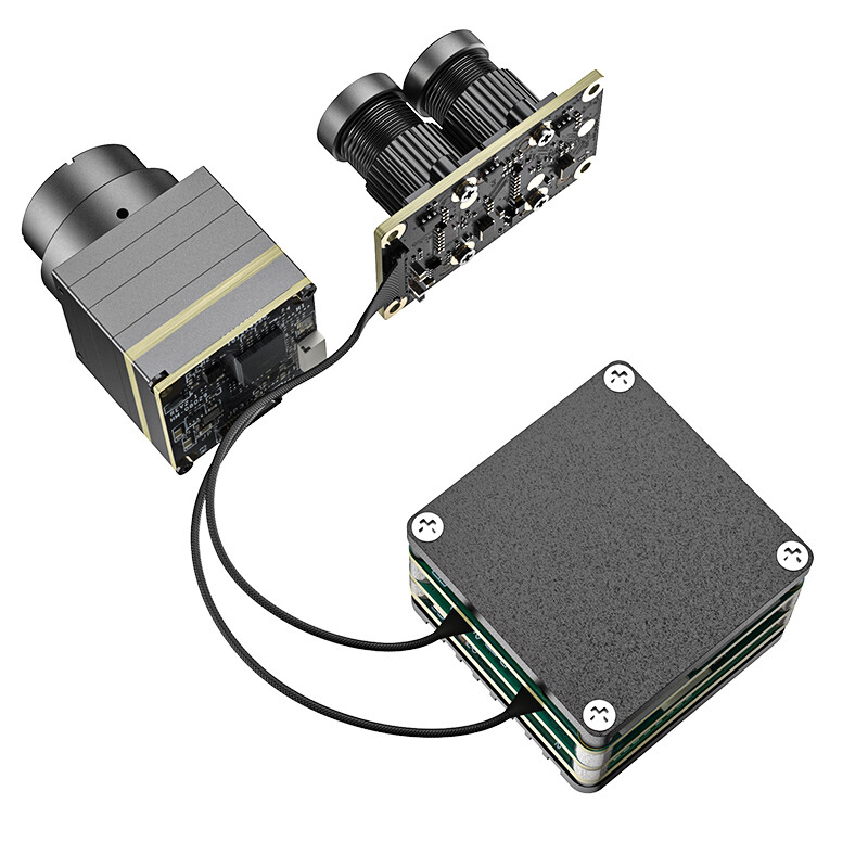 FPV AI DT Vision Cube Target Recognition Locking Tracking System Thermal image