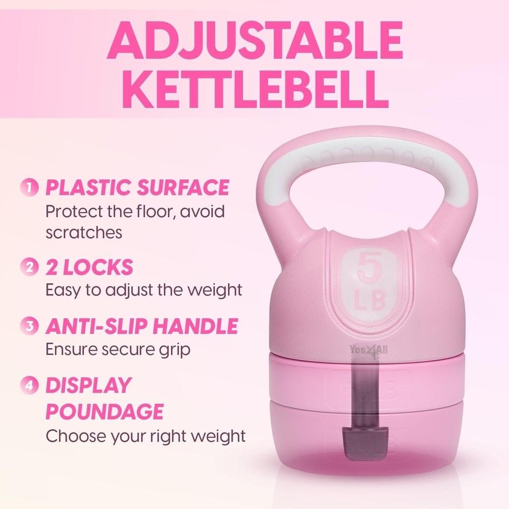 Yes4All Adjustable Kettlebell Set for Versatile Strength Workouts