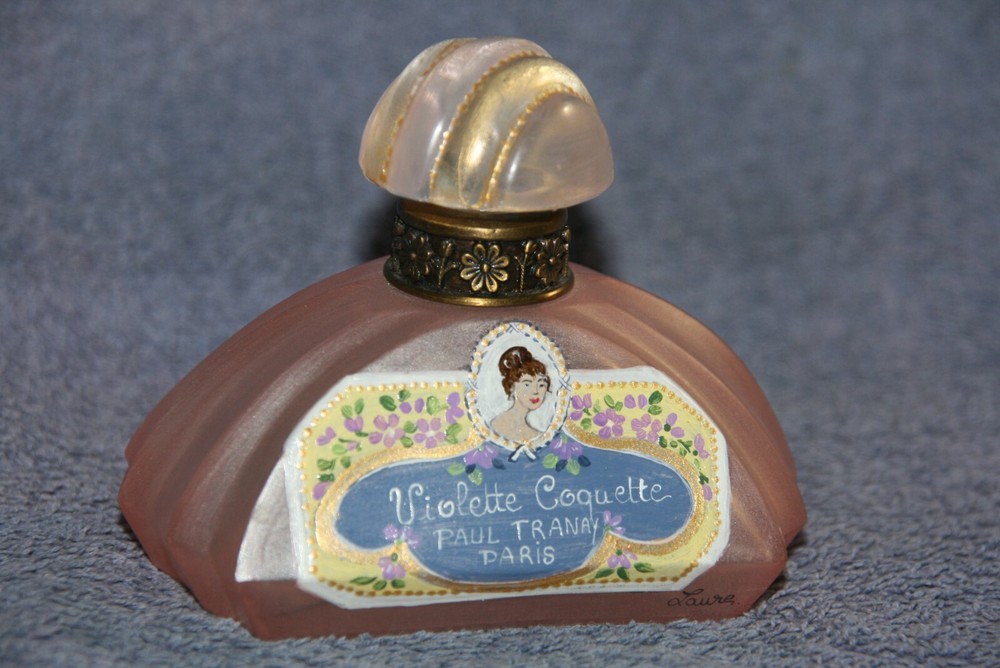 Laure Chanille No. 022 Art Deco Perfume Bottle Signed Hand Painted