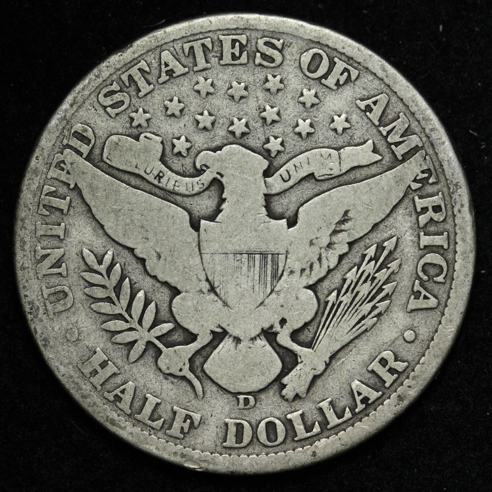 1907-D Barber Silver Half Dollar CHOICE E303 T