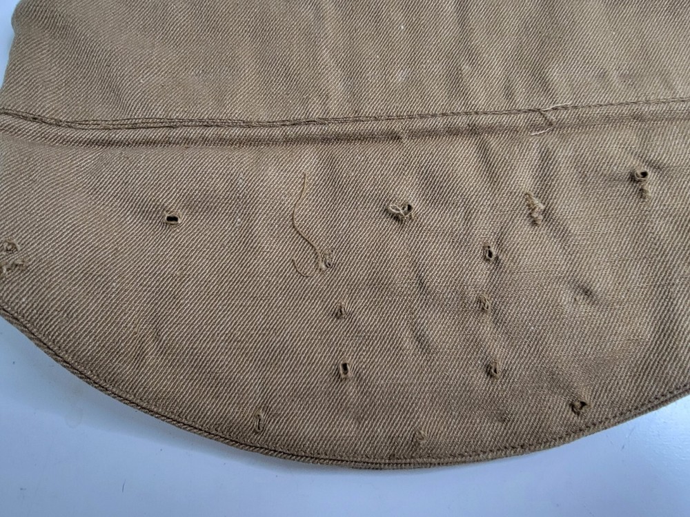 Russian Army Cap Brown w/ Three Patches No Pins Folding Hat Soviet