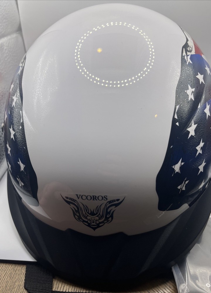 VCOROS Half Helmets Motorcycle Open Face Sun Visor Quick Release Adjustable DOT