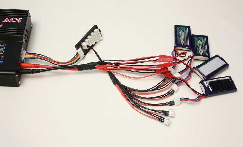 JST Parallel Charge Cable / Harness Charge 6 Batteries at once *U.S. Ship*