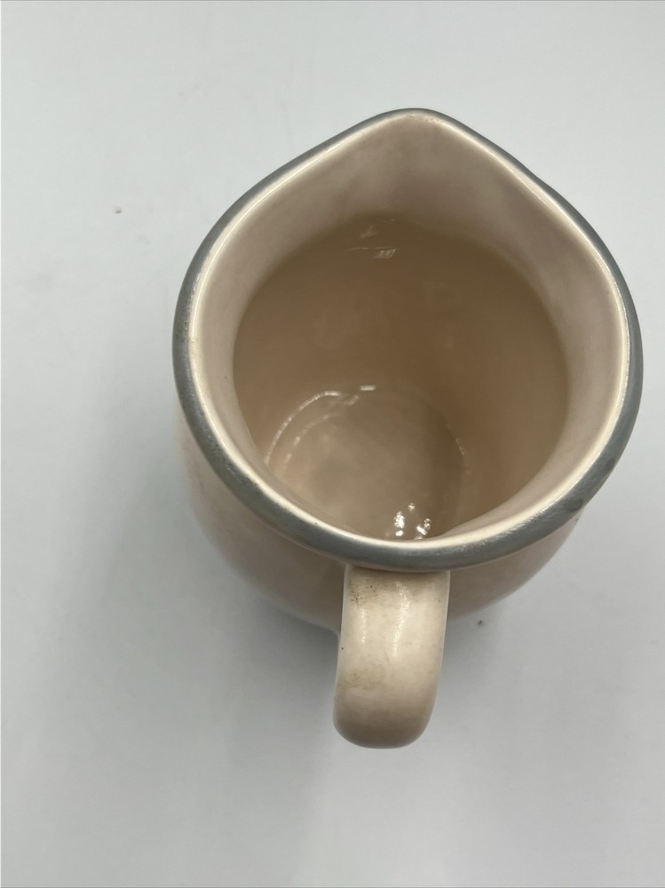 Vintage Creamer. Pfaltzgraff Juniper Pattern. Ceramic. White. Turquoise & Mauve