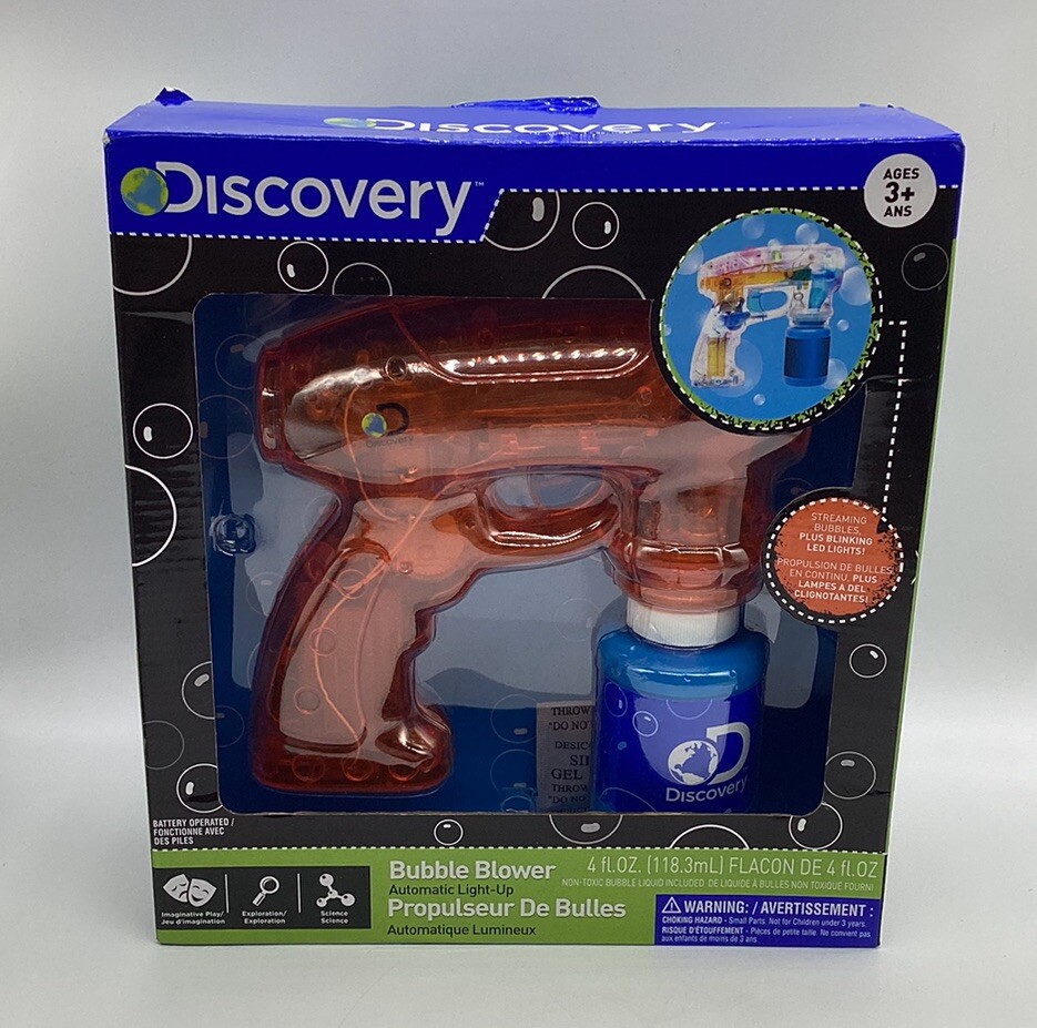 Discovery Kids LED Light Up Automatic Bubble Blower Green NIB