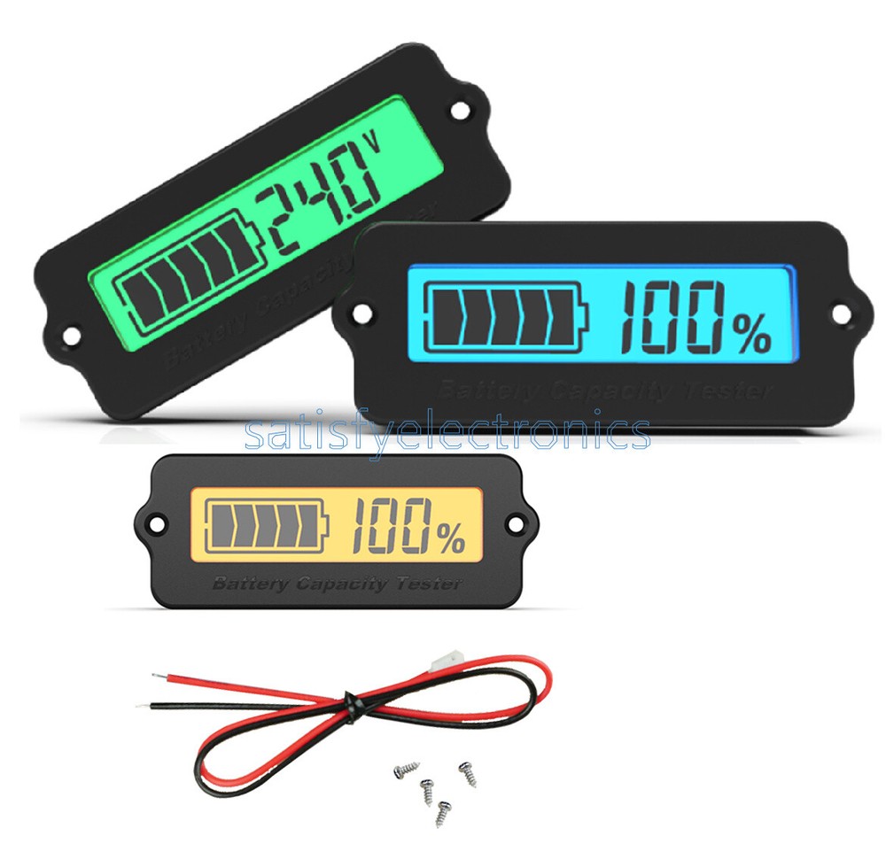 12V Lead Acid Battery Capacity Indicator LCD Digit Display Meter