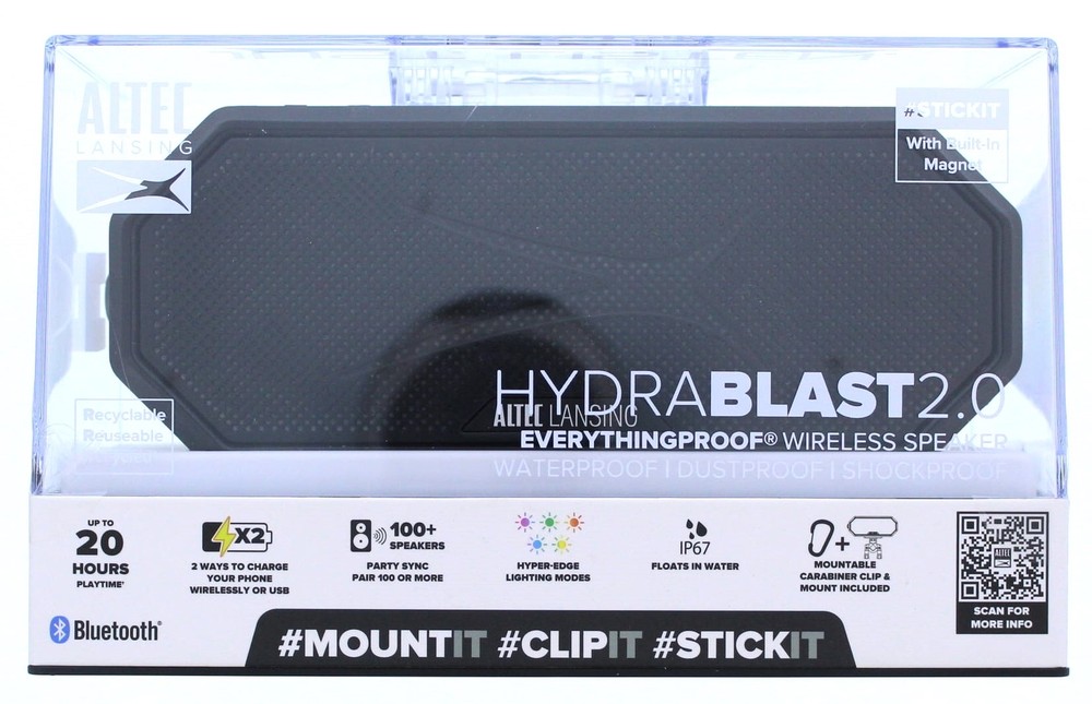 Altec Lansing Hydra Jolt 2.0 Everything Proof Wireless Bluetooth Speaker