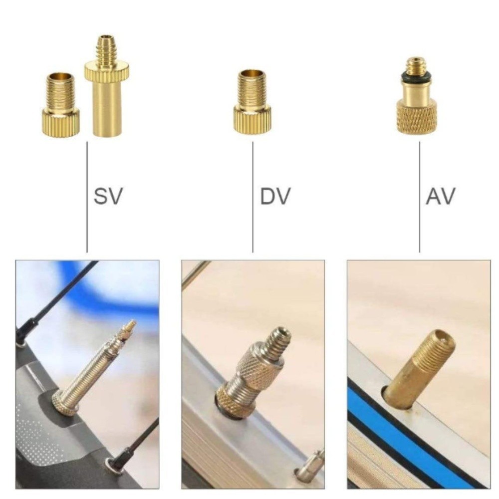 Bicycle Valve Adapter Pack 10pcs Compatible with Various Inflatable Valves