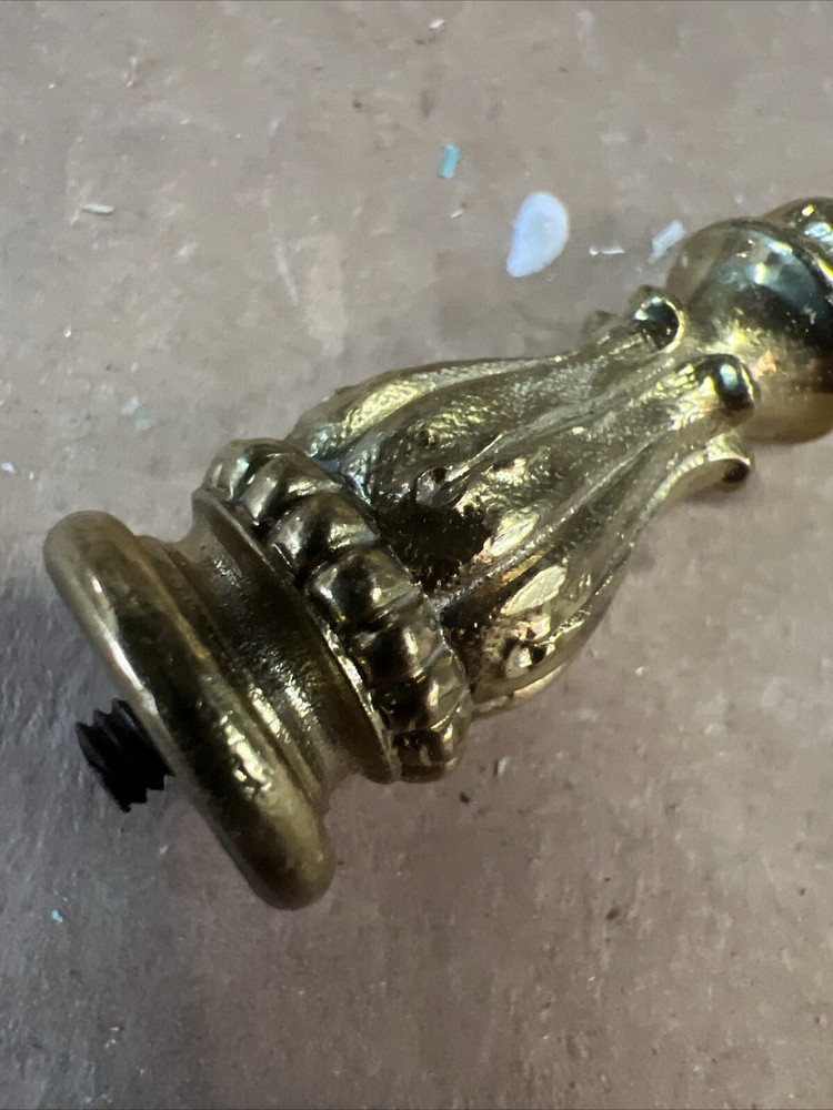 Antique Polished Brass Hinge Finials.