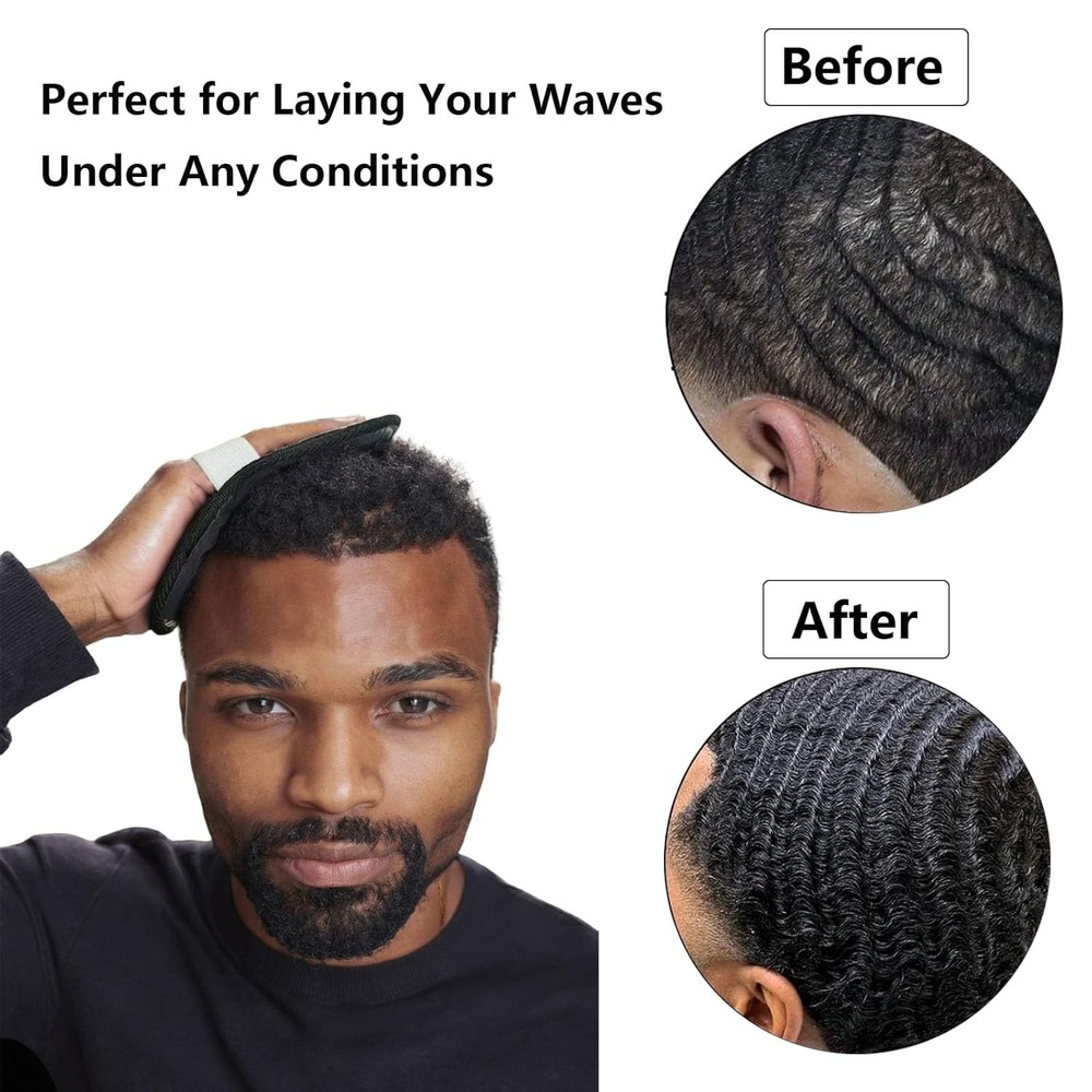 2PCS Laydown 360 Waves Training Pad,Helps Train Black（2pcs）