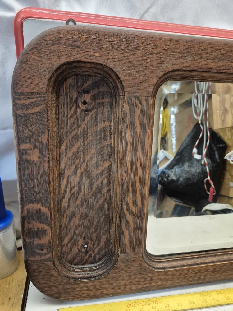 antique oak hall mirror