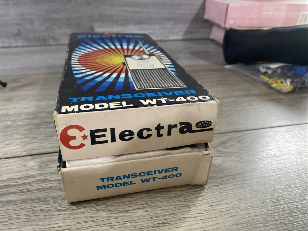Electra Transceiver Model Wt-400 Blue original Box walkie talkie