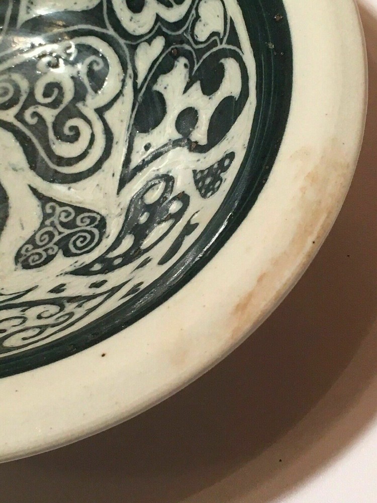 Ceramic Pottery Heart Decorated 1997 Russelli Signed