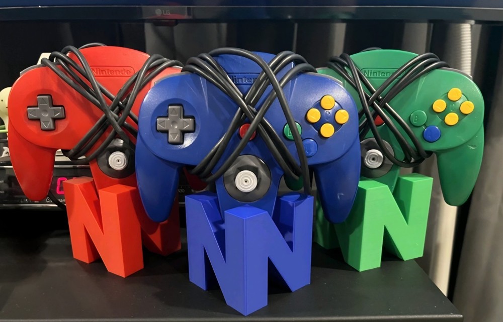nintendo 64 controller stand holder logo Green