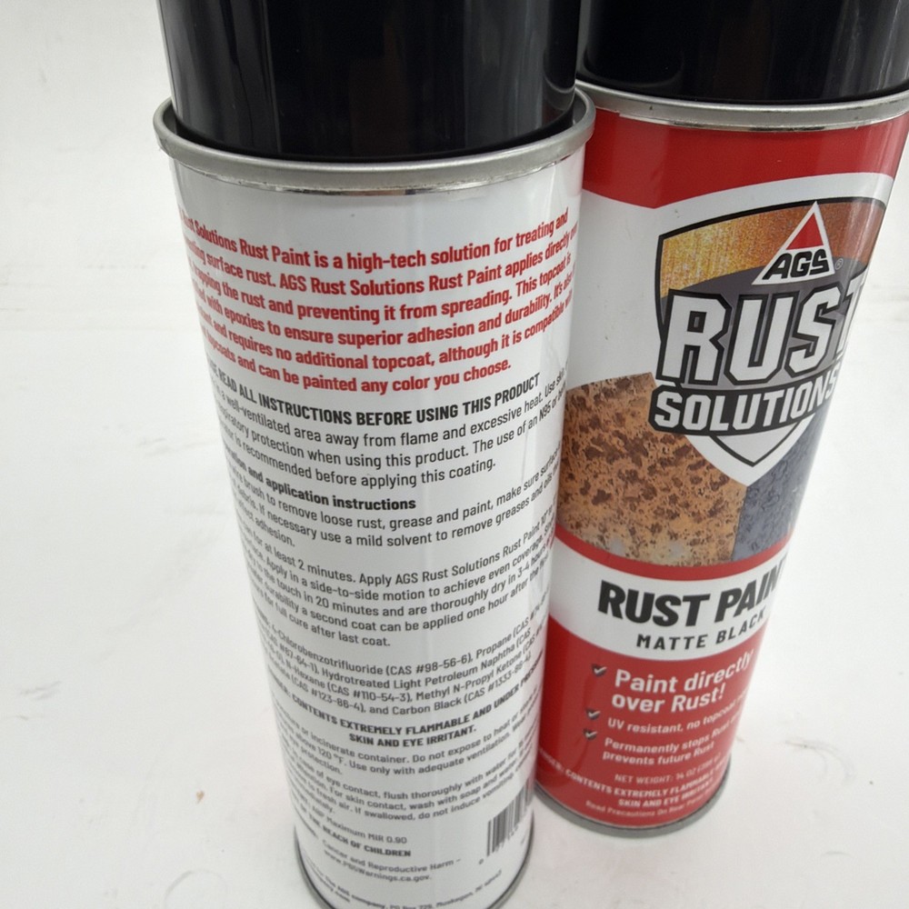 2 Pack AGS Company AOR-14 Rust Paint for Stopping Rust and Preventing Rust