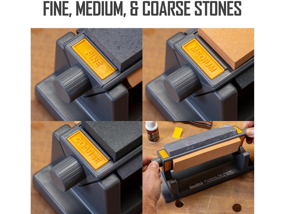Smith's 6" Three Stone Knife Sharpener System