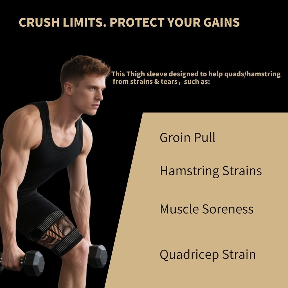 Kyopyno Hamstring Compression Sleeves Copper Infused Support for Running Recover