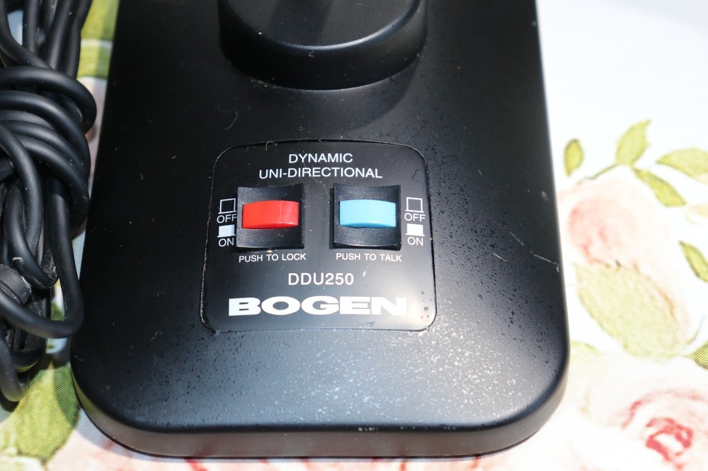 Bogen DDU250 Desktop Push-To-Talk Mic with Lock - Dynamic Uni-Directional