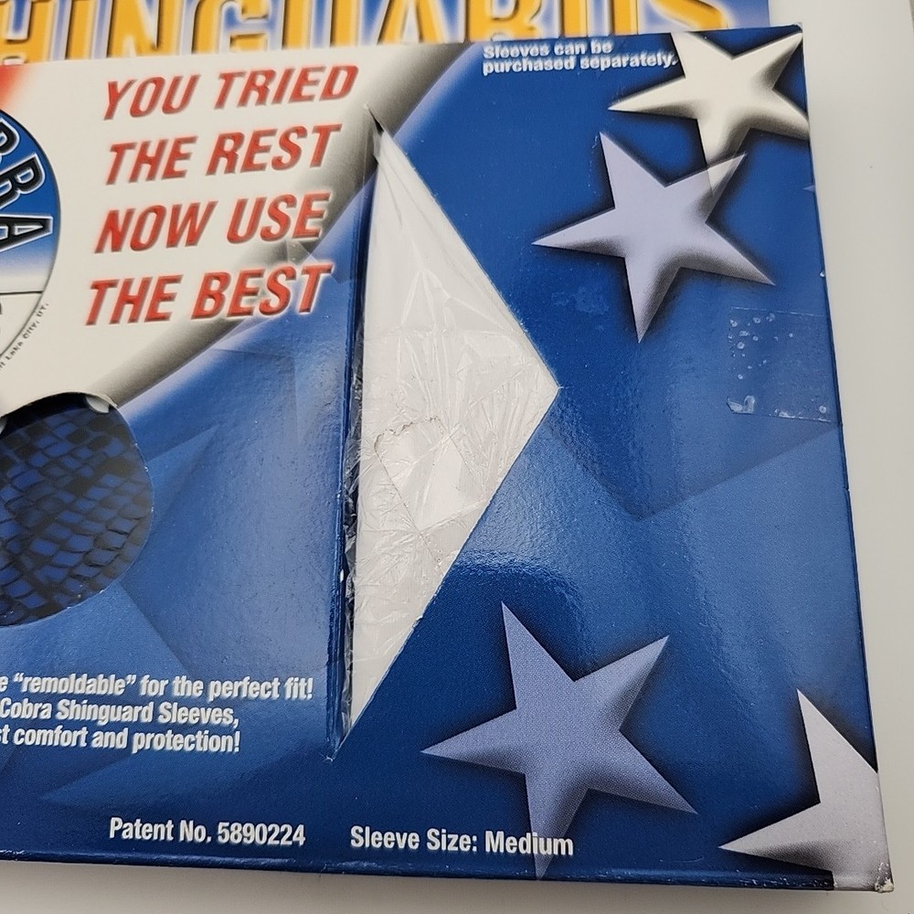 Cobra Striker shinguards blue Shin Guards medium moldable RARE